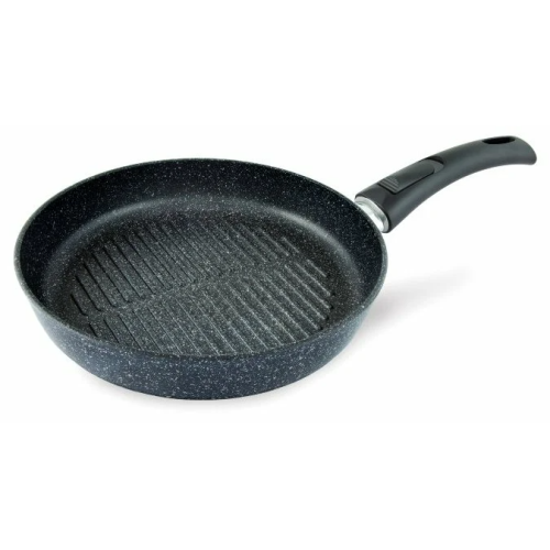 Сковорода-гриль Нева Металл Посуда Байкал 254426 без крышки черный