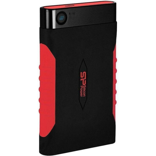 Внешний HDD 2.0TB USB3.0 Silicon Power Armor A15, ударопрочный, чёрный/красный (SP020TBPHDA15S3L)