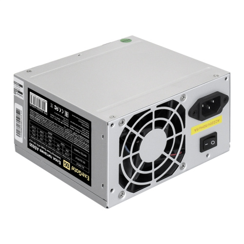 Блок питания ExeGate AB600 EX292142RUS 600W (ATX, 8cm fan, 24pin, 4+4pin, 3xSATA, 2xIDE, FDD)