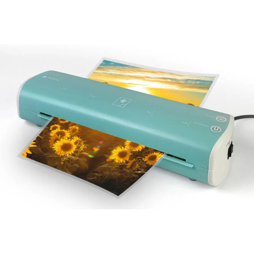 Ламинатор ГЕЛЕОС ЛМ-А4МСБ синий/белый A4 (75-125мкм) 30см/мин