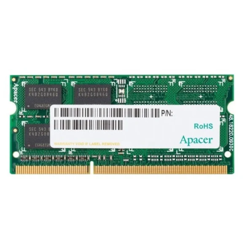 ОЗУ Apacer (AS04GFA60CATBGC/DS.04G2K.KAM) DDR3 4GB 1600MHz SO-DIMM (PC3-12800) CL11 1.5V