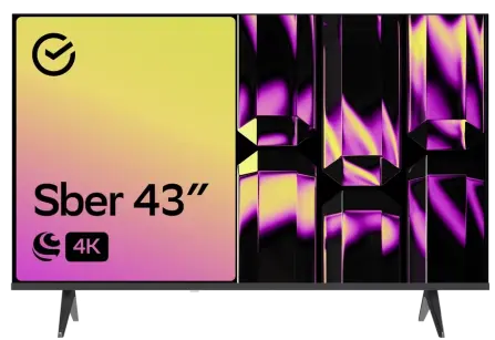 43" Телевизор Sber SDX 43U4126 чёрный