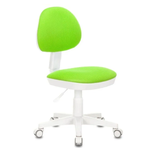 Кресло детское Бюрократ KD-3/WH/TW-18 салатовый крестов. пластик белый