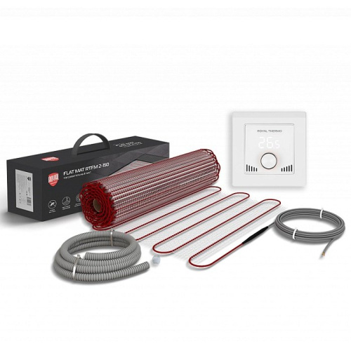 Комплект теплого пола Royal Thermo Flat Mat RTFM 2-150-12 с терморегулятором RTI-16