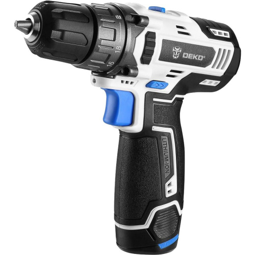 Дрель-шуруповерт аккумуляторная DEKO DKCD12V (083-1106) Snow White 1х2.0 Ач SET1