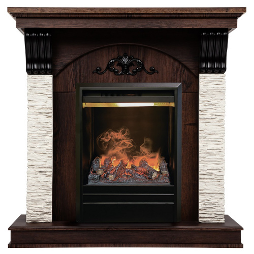 Электрокамин RealFlame Corfino NT орех с очагом 3D Olympic Электрокамин RealFlame Corfino NT орех с очагом 3D Olympic