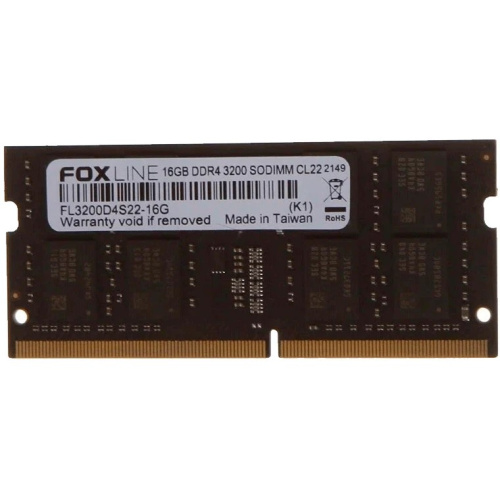ОЗУ Foxline FL3200D4S22S-16G SODIMM 16GB 3200 DDR4 CL22 (2Gb*8)