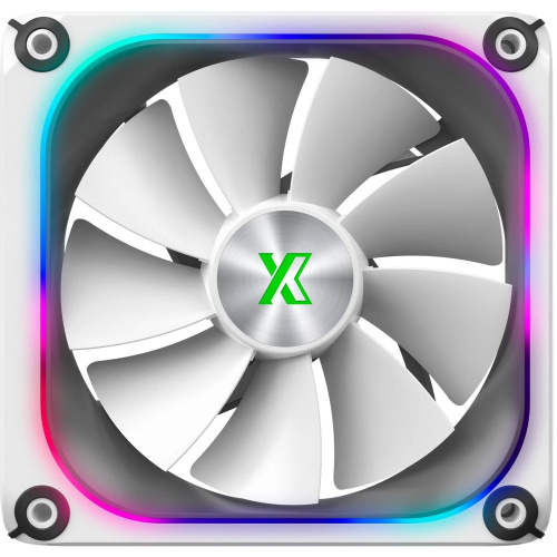 Вентилятор дополнительный XASTRA FZ120W ARGB single pack 120x120x28мм ( PWM, FDB, ARGB, Matrix screen, Daisy-chain соединение , 0-2000 rpm, white)