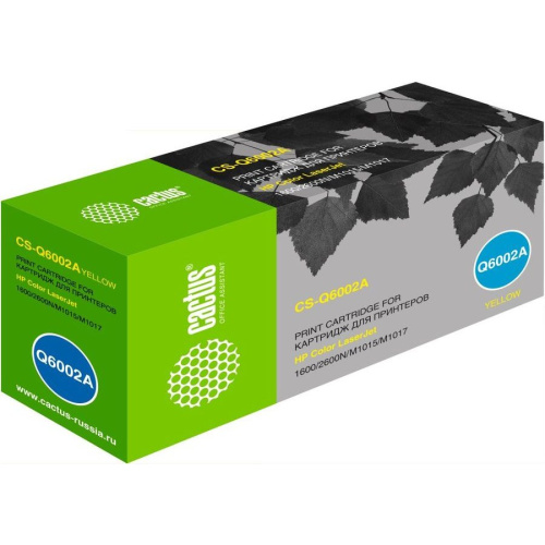 Тонер Картридж Cactus CS-Q6002A желтый для HP 1600/2600N/M1015/M1017 (2000стр.)