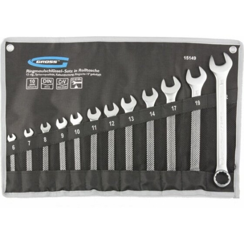 Набор ключей комбинированных GROSS 15149 6-22 мм, 12 шт.