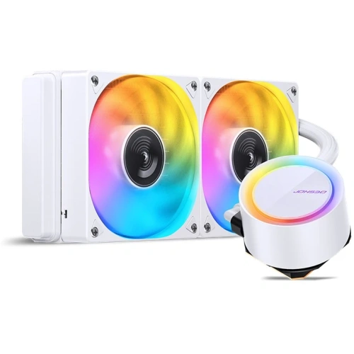 СВО JONSBO TG-240 ARGB White LGA 2011/1700/1200/115X/AM5/AM4 (TDP 260W, ARGB FAN and PUMP, PWM, DUAL FAN 120mm)
