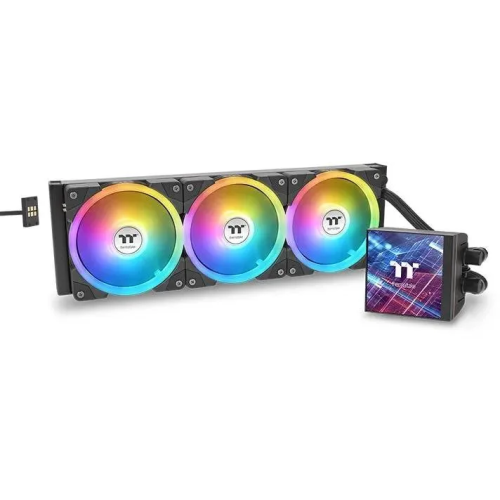 СВО Thermaltake MAGFloe 420 Ultra (cl-w451-pl14sw-a), LCD, 4-pin, ARGB, 140мм, черный, retail