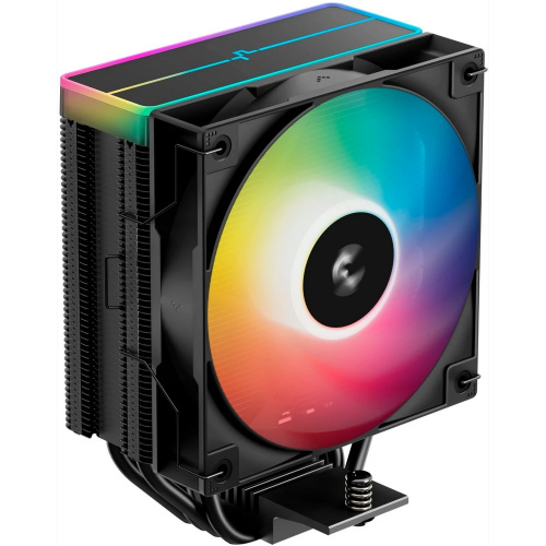 Кулер DEEPCOOL AG400 BK ARGB V2 LGA1851/1700/1200/115X/AM5/AM4 (TDP 220W, PWM, ARGB Fan 120mm, 4 тепл. трубки, черный) Ret