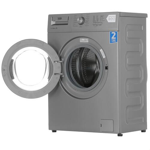 Стиральная машина BEKO WRE 65P1 BSS [фронтальная, 6 кг, 1000 об/мин, 60 см x 84 см x 39,3 см] серебристый