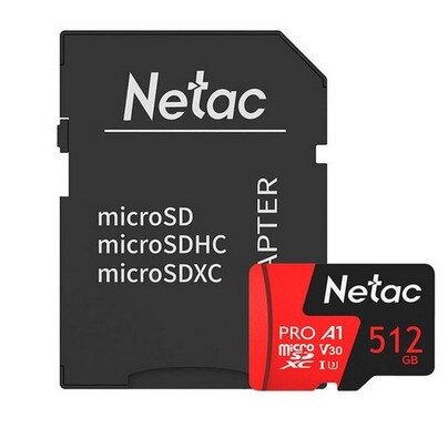 Карта памяти Netac P500 Extreme Pro (NT02P500PRO-512G-R) 512GB MicroSD retail version w/SD adapter