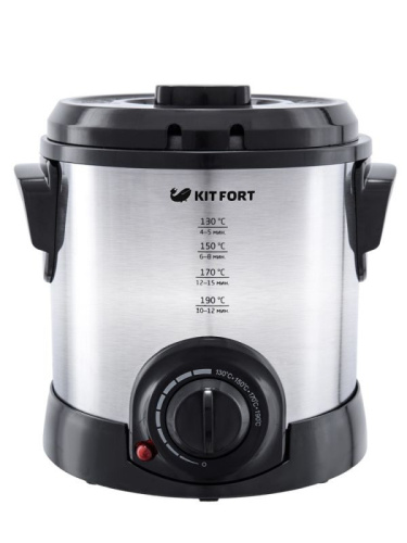 Фритюрница Kitfort KT-2011 серебристый/черный Фритюрница Kitfort KT-2011 серебристый/черный
