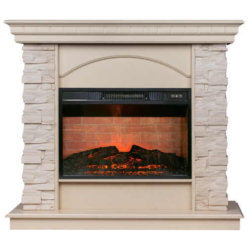 Электрокамин RealFlame Elford WT белый дуб с очагом Irvine 24