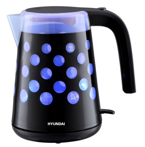Чайник Hyundai HYK-G2012 черный/прозрачный