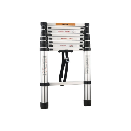Лестница телескопическая SHTOK 20012 2.6м без чехла