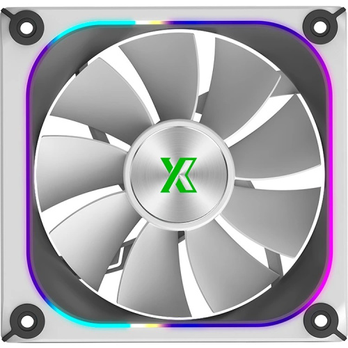 Вентилятор дополнительный XASTRA FZ120W ARGB reverse single pack 120x120x28мм (PWM, FDB, ARGB, Matrix screen, Daisy-chain соединение, 0-2000 rpm)