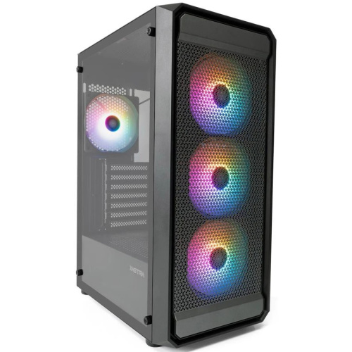 Корпус XASTRA A403 4FRGB Black (A403-4FC12F) ATX/Mesh/ tempered glass / 4x120mm FRGB fans