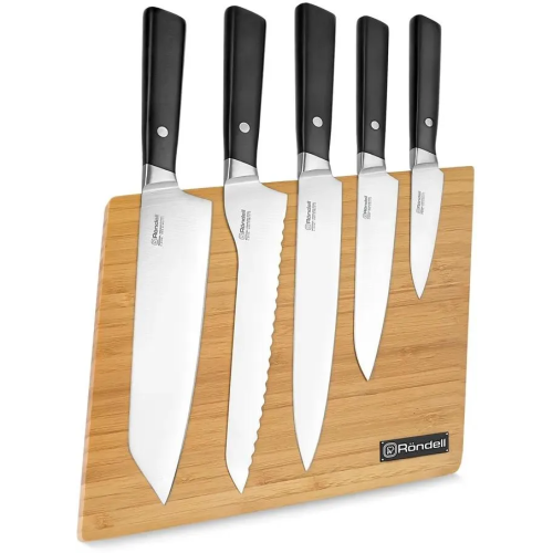 Набор ножей Rondell RD-1132 6предм. с подставкой черный