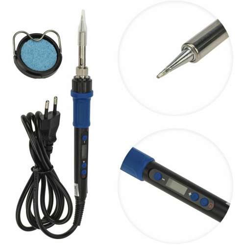 Паяльник цифровой Rexant 12-0620, с керамическим нагревателем, 65Вт, 220В, темп. 200-500 C