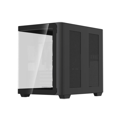 Корпус Powercase Vision Micro M5B (CVMM5B-A3), Curved Glass, Type-C, 3x 120mm ARGB PWM Fan, чёрный, mATX