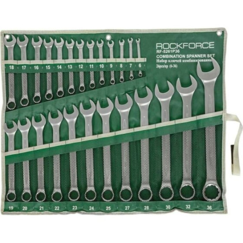 Набор ключей комбинированных Rockforce RF-5261P 6-32мм 26 предметов на полотне