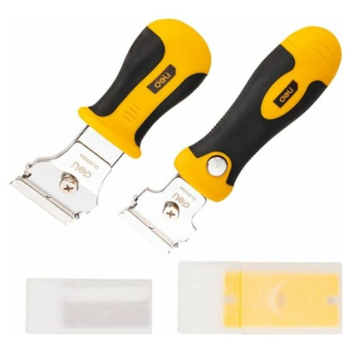 Набор шпателей Deli DL359204 2шт, три типа лезвий для различных сценариев Набор шпателей Deli DL359204 2шт, три типа лезвий для различных сценариев