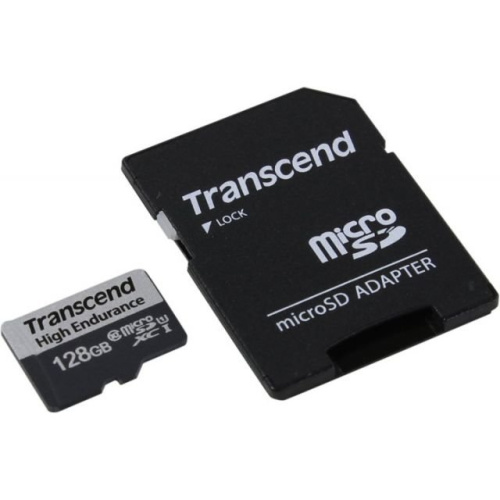 Карта памяти Transcend TS128GUSD350V microSDXC 350V 128GB UHS-I Class 10 U1 с адаптером