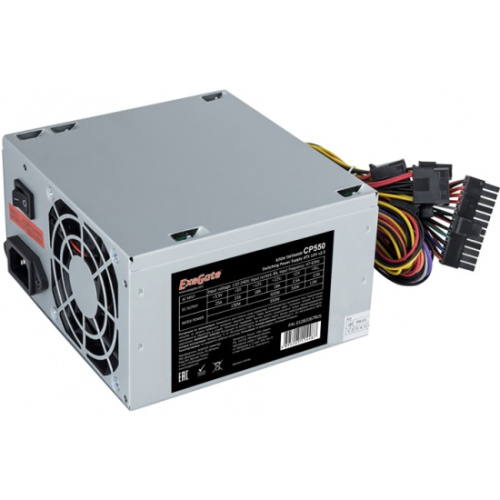 Блок питания ExeGate EX282067RUS 550W CP550, ATX, 8cm fan, 24p+4p, 3xSATA, 2xIDE, FDD