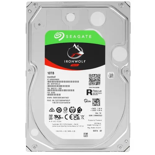 HDD Seagate SkyHawk (ST10000VN000) 10TB SATA 6 Гбит/с, 7200 rpm, 256 mb buffer, для видеонаблюдения