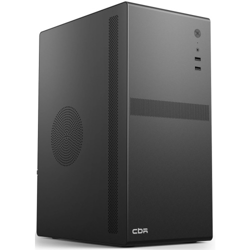 Корпус CBR V201 (PCC-MATX-V201-WPSU), Minitower, без БП, mATX, 2*USB 2.0, HD Audio+Mic, Black