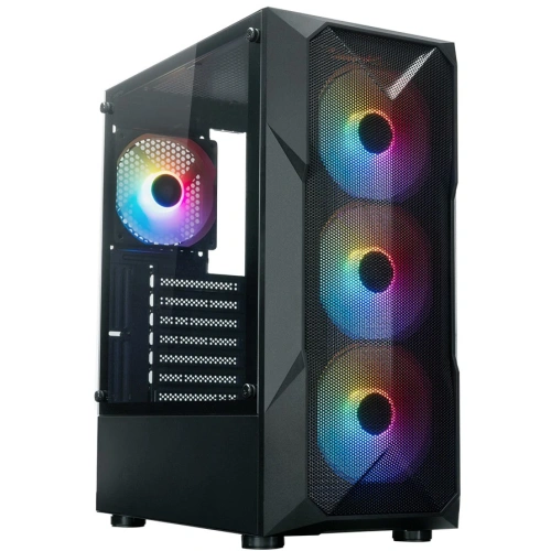 Корпус XASTRA A304 4FRGB Black (A304-4FC12F) ATX/Mesh/halfl-size TG/4x120mm FRGB FC fans