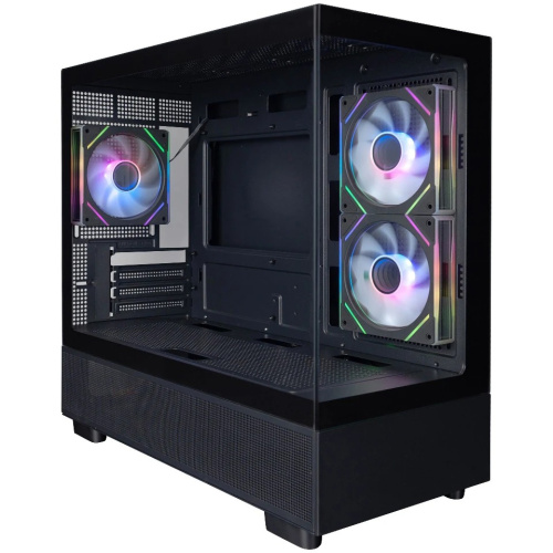 Корпус 1STPLAYER Miku Mi5 ARGB Black (Mi5-BK-2FC7R-1FC7) / mATX / 3x120mm ARGB fans