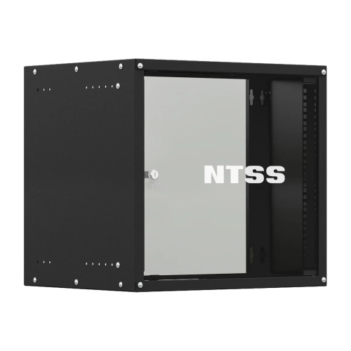 Шкаф коммутационный NTSS Lime NTSS-WL9U5545GS-BL настенный 9U 550x450мм черный Шкаф коммутационный NTSS Lime NTSS-WL9U5545GS-BL настенный 9U 550x450мм черный