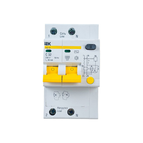 УЗО IEK АД12 (MAD10-2-032-C-030) 2Р 32А 30мА