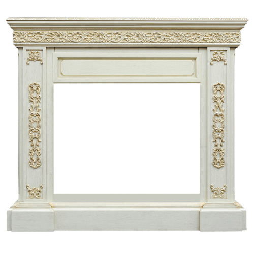 Портал каминный из МДФ RealFlame Ekaterina 26 белый, белый дуб с патиной