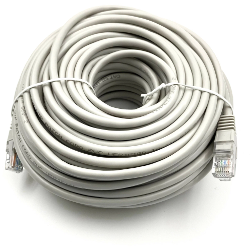 Патч-корд Buro (UTP-5E-30M-G) UTP 4 пары cat5E CCA molded 30м серый RJ-45 (m)-RJ-45 (m)