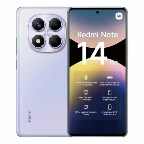Смартфон Xiaomi Redmi Note 14 Pro 12/256 Гб Lte Перламутровый Фиолетовый