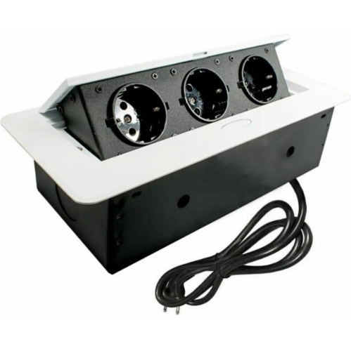 Блок розеток выдвижной Inrior TORO-03-10 на 3 Euro розетки