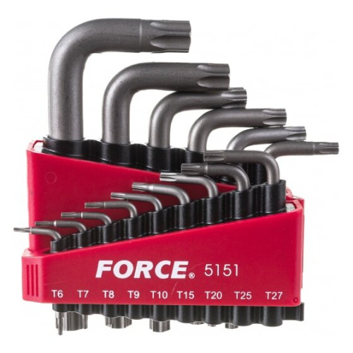 Набор ключей торкс FORCE 5151 Г-образн.Т6-Т60 15 предм.