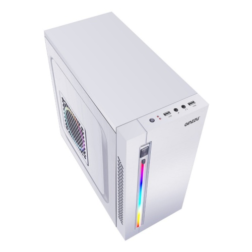 Корпус для ПК Ginzzu D380 RGB White Без БП (17591)