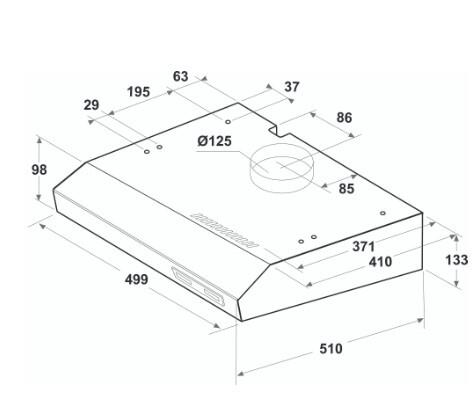 Вытяжка подвесная Indesit ISLK 56 LS W белый