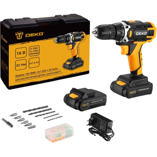 Дрель-шуруповерт Deko Sharker 16V (083-1041)