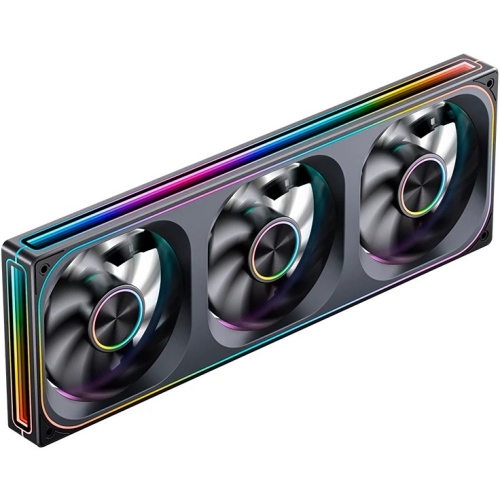 Вентилятор JONSBO ZA-360B (3 in 1) 120х120х28мм (PWM, ARGB LED, 700-2400об/мин, черный) Retail