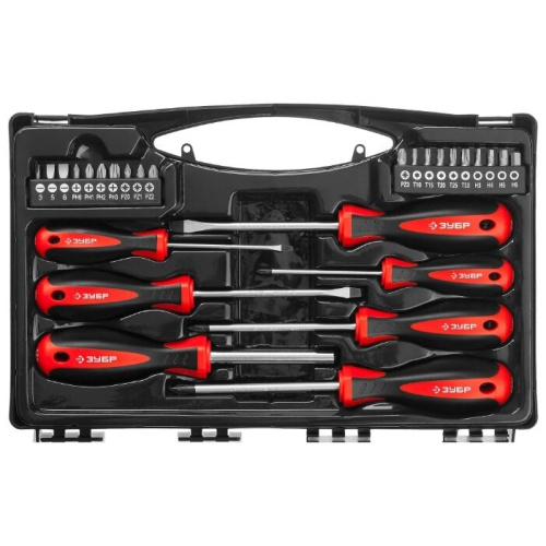 Набор отверточный Зубр 25027 27 предметов (жесткий кейс)