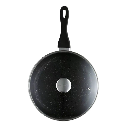 Сковорода ZEIDAN Z-90244 d28см со стеклянной крышкой