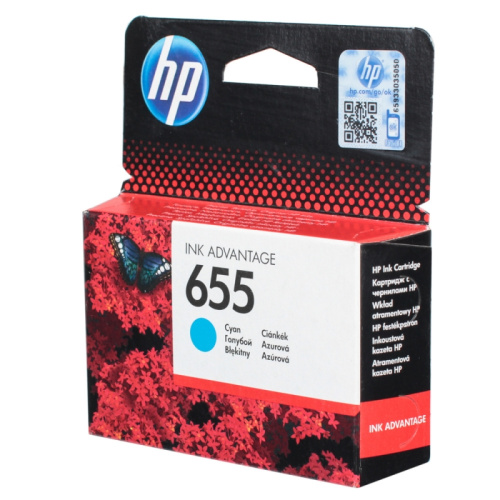 Картридж струйный HP 655 CZ110AE голубой (600стр.) для HP DJ IA 3525/4615/4625/5525/6525
